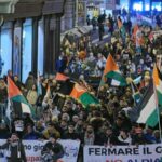 parte del corteo manifestante a Trieste